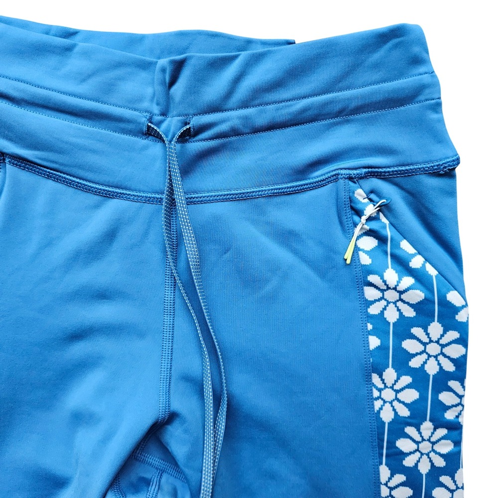 OFFLINE by Aerie Warmup Legging Blue Floral Side Stripe Hi-Rise Large NEW